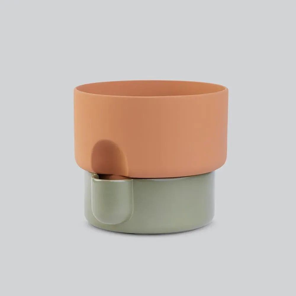 Oasis 19cm Self Watering Planter - White, Terracotta