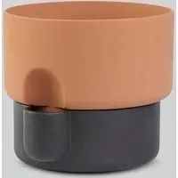 Oasis 24.5cm Self Watering Planter - Dark Brown, Terracotta