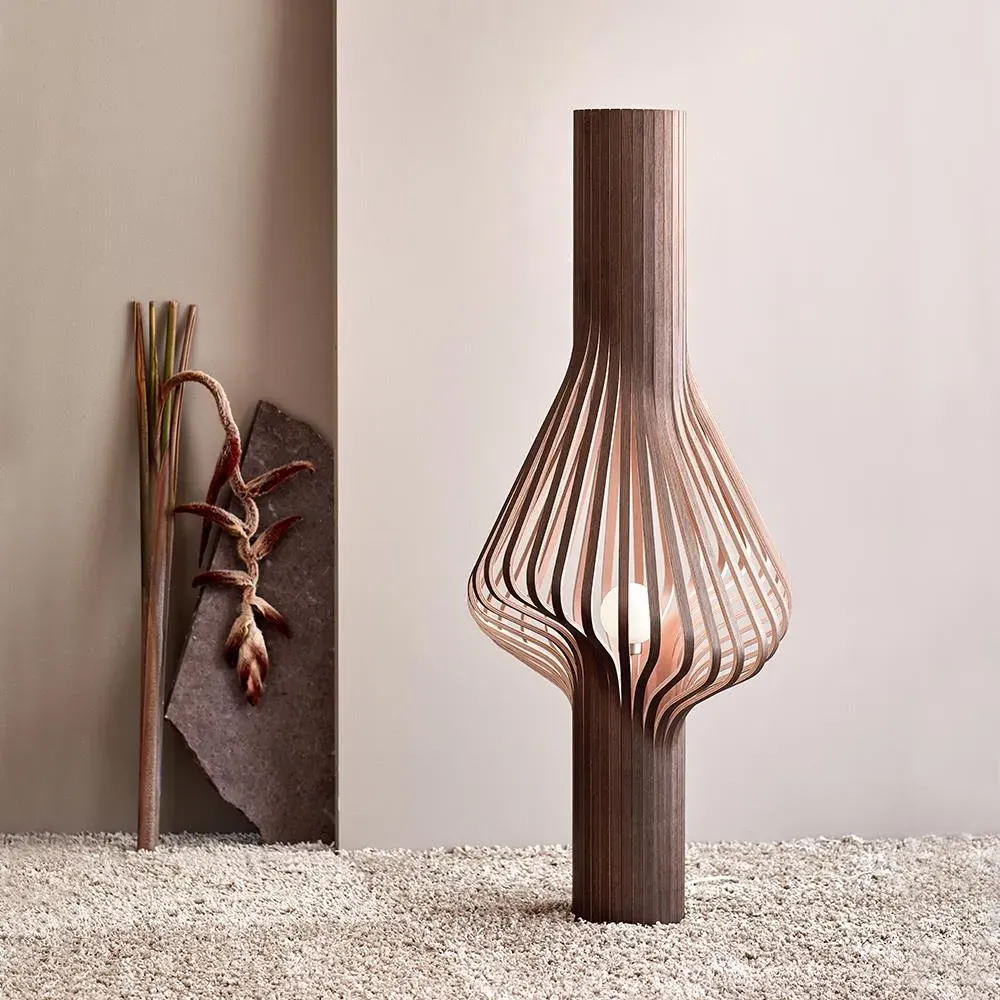 Sculptural Floor Lamp - Oak, Plywood