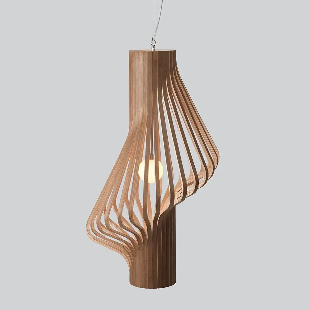 Sculptural Pendant Light - Oak, Plywood