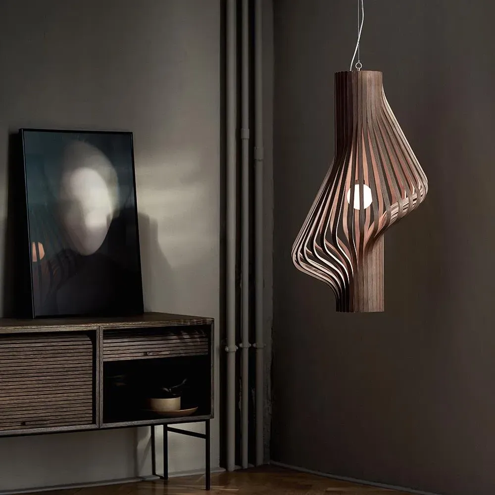 Sculptural Pendant Light - Oak, Plywood