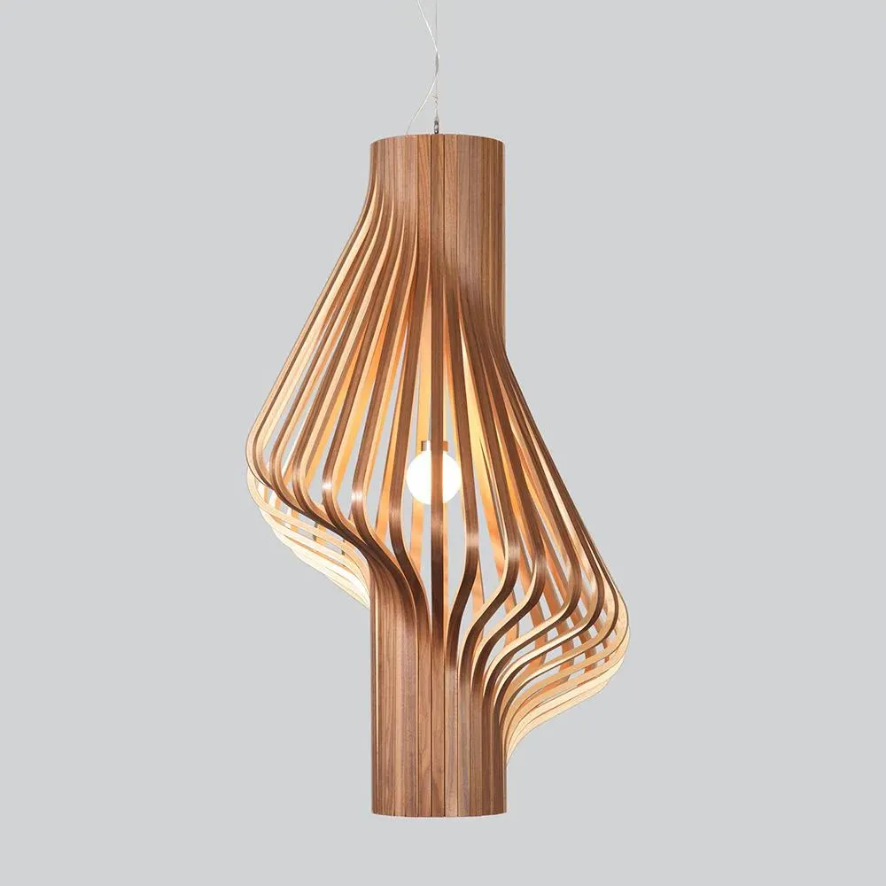 Sculptural Pendant Light - Oak, Plywood