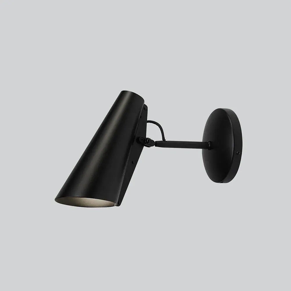 Short Wall Light with Adjustable Head - Black