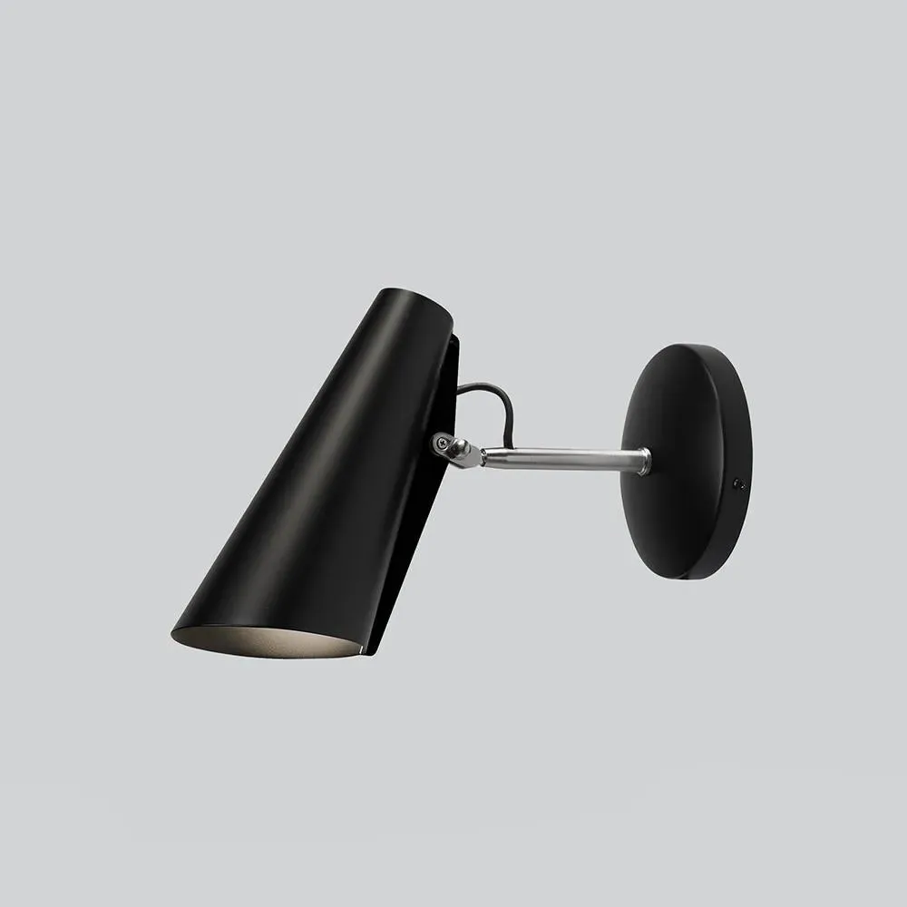 Short Wall Light with Adjustable Head - Black, Steel image