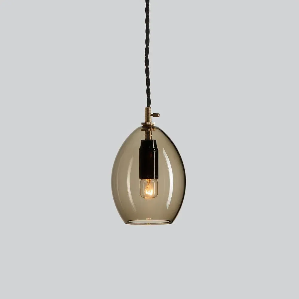 Small Pendant Light - Grey, Blown Glass image