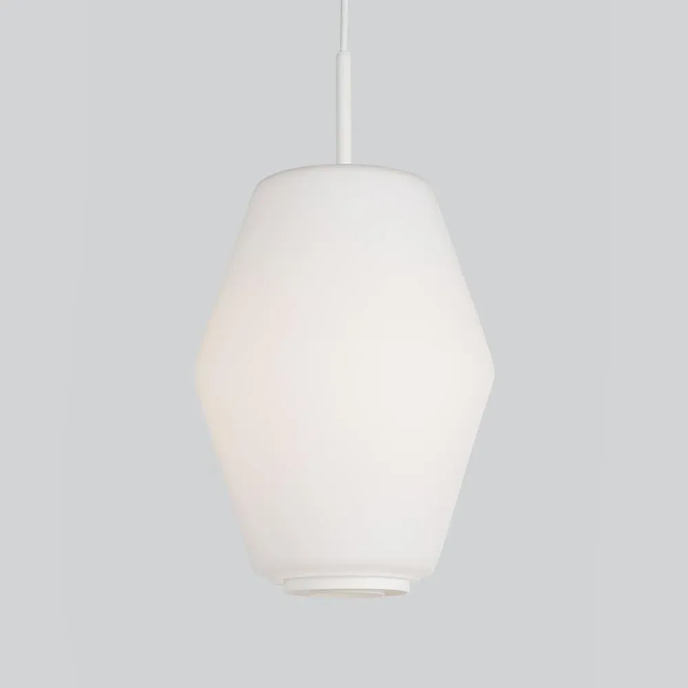 Small Pendant Light - White, Glass