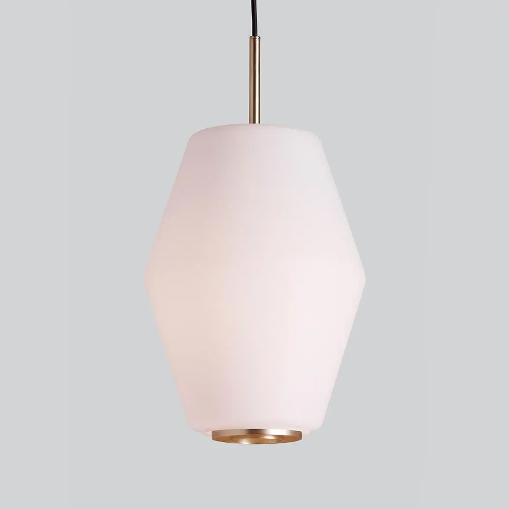 Small Pendant Light - White, Glass