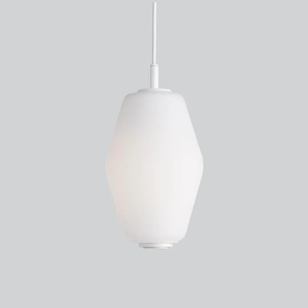 Small Pendant Light - White, Glass