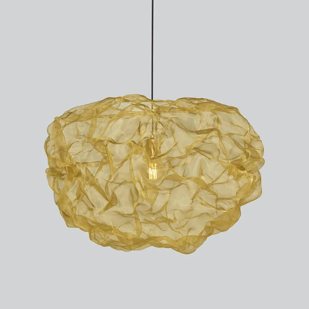 Small Pendant Light with Mesh Shade - Steel