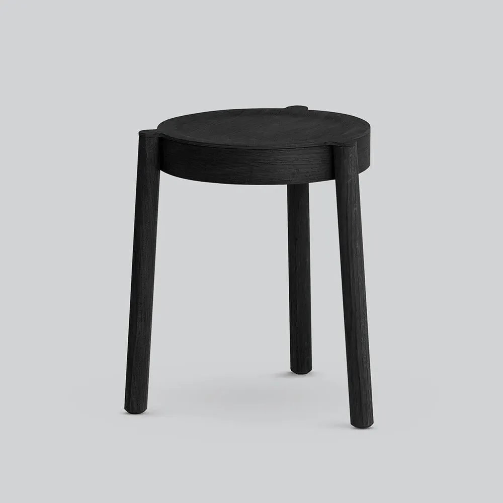 Stool with Solid Seat - Light Oak, Solid Oak