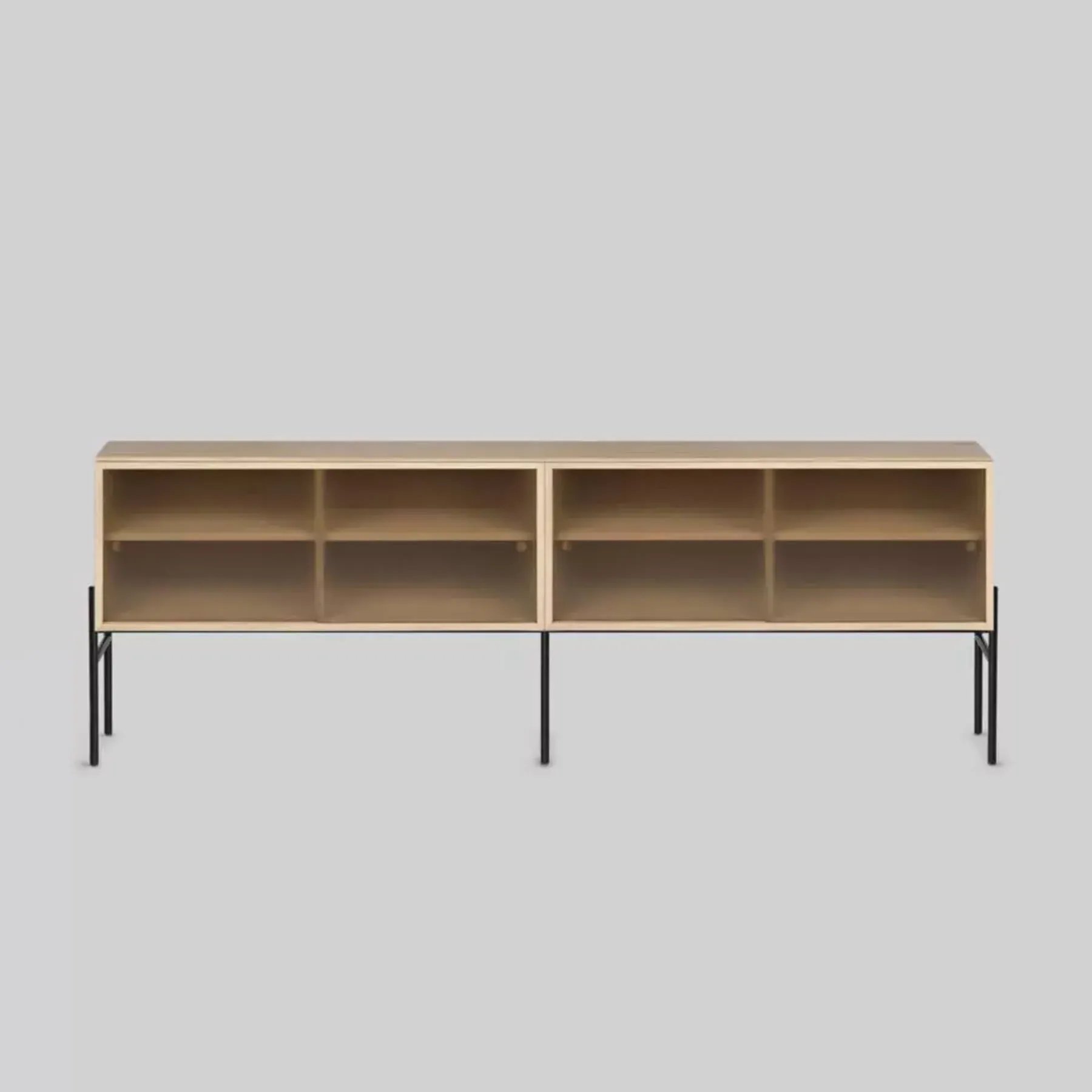 Storage Cabinet with Glass Doors - Oak