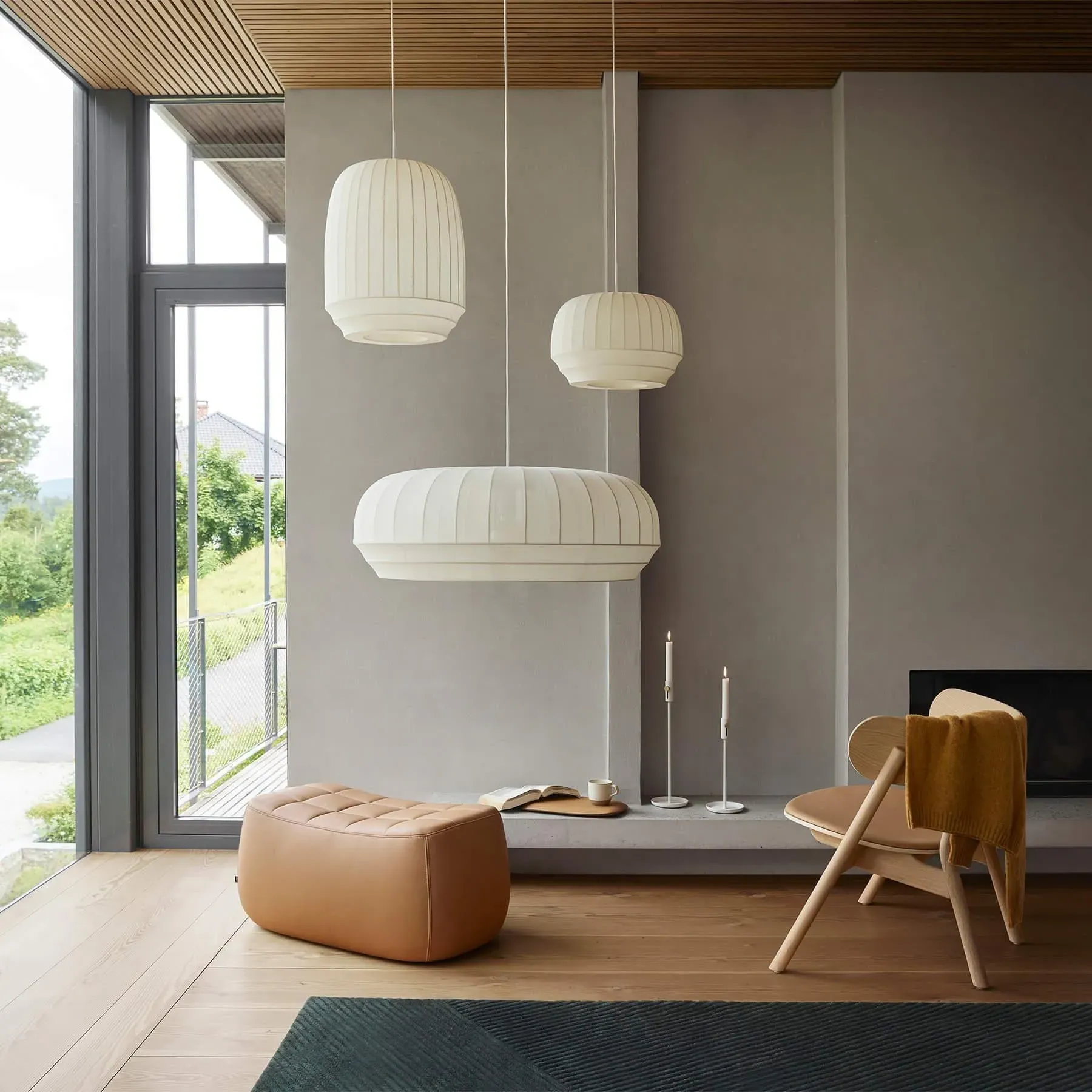 Tall Pendant Light - Knitted Polyester
