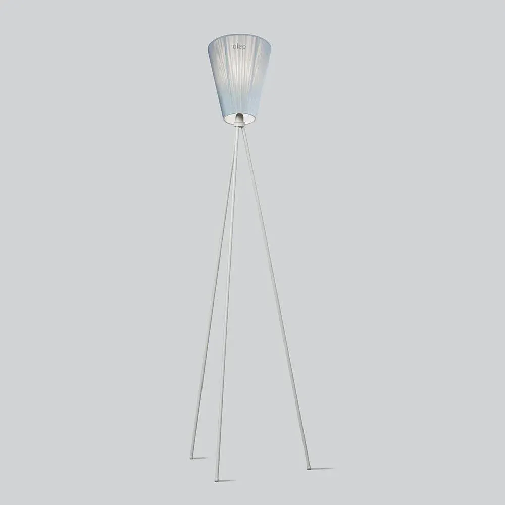 Tripod Floor Lamp with Rotating Shade - Blue, Wood