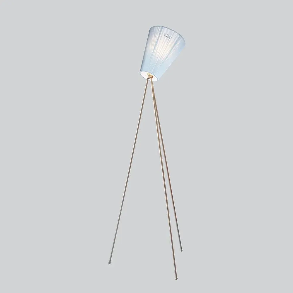 Tripod Floor Lamp with Rotating Shade - Blue, Wood