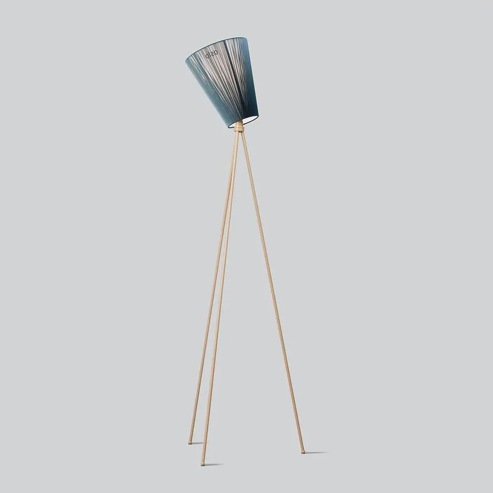 Tripod Floor Lamp with Rotating Shade - Green, Wood