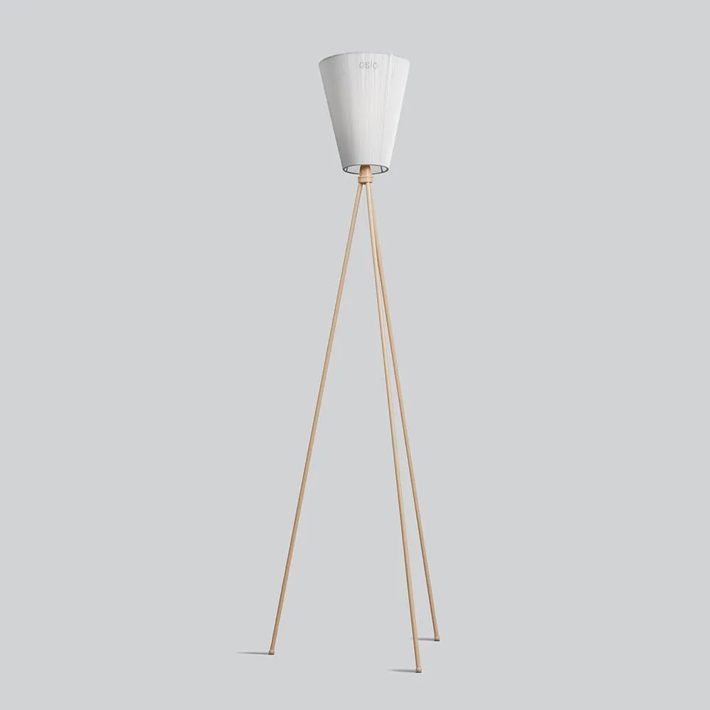 Tripod Floor Lamp with Rotating Shade - Green, Wood