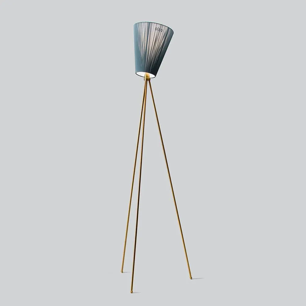 Tripod Floor Lamp with Rotating Shade - Green, Wood