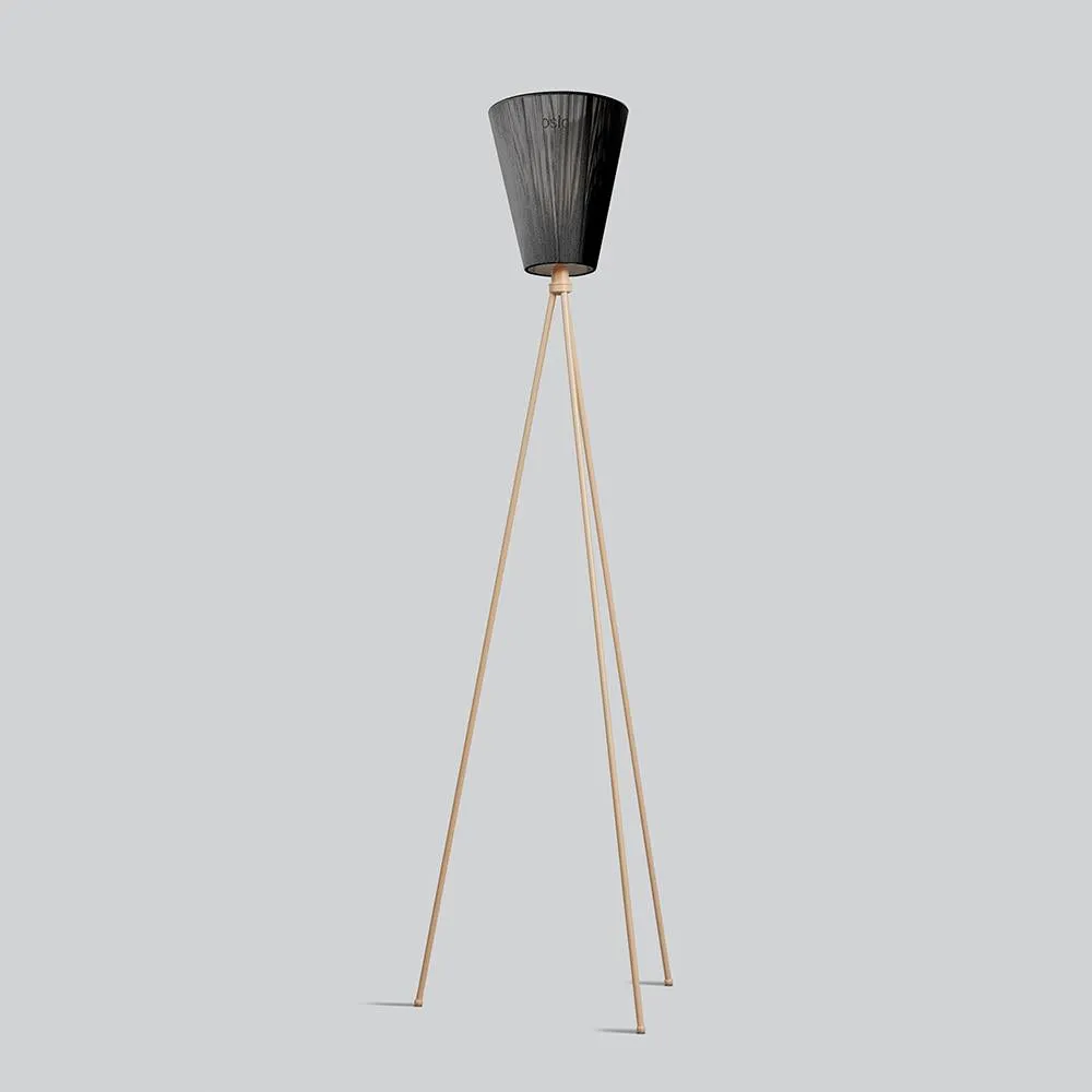 Tripod Floor Lamp with Rotating Shade - Olive, Wood