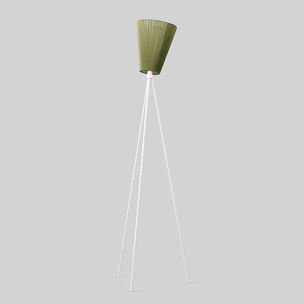 Tripod Floor Lamp with Rotating Shade - Olive, Wood