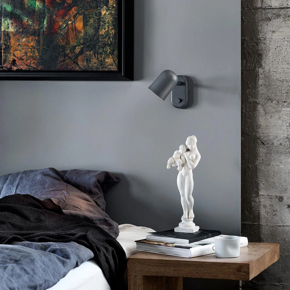 Wall Light with Dimmer Switch - Dark Grey