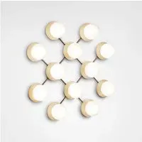 12-Globe Wall Light - Nordic Gold, Glass