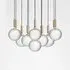 13-Light Cluster Pendant - Brass, Clear Glass