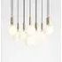 13-Light Cluster Pendant - Brass, Opal Glass