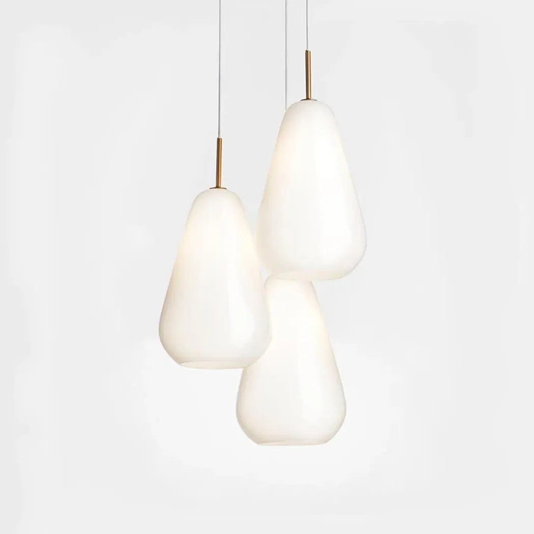 3-Light Cluster Pendant - Opal, Glass image