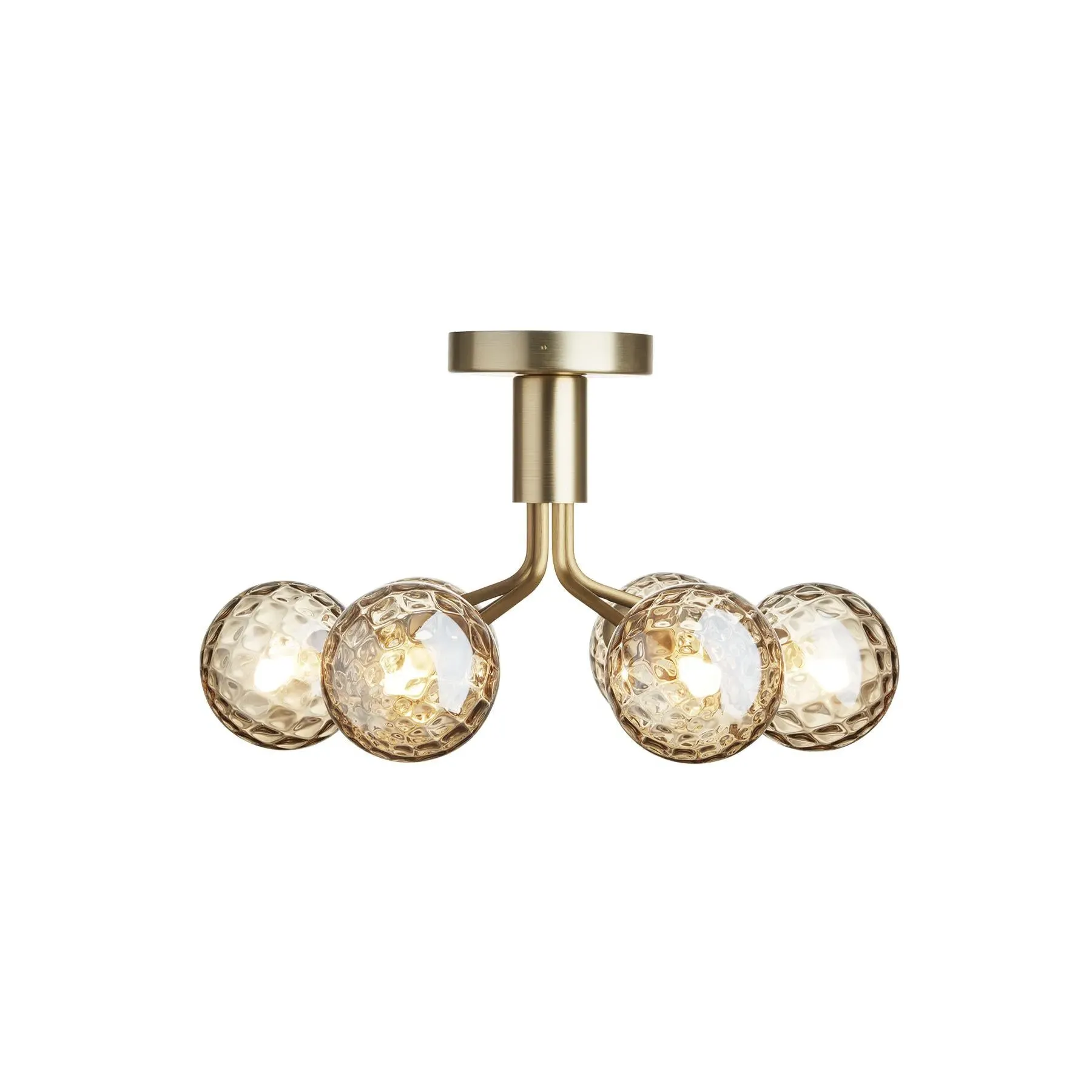 6-Globe Ceiling Light - Brass, Metal