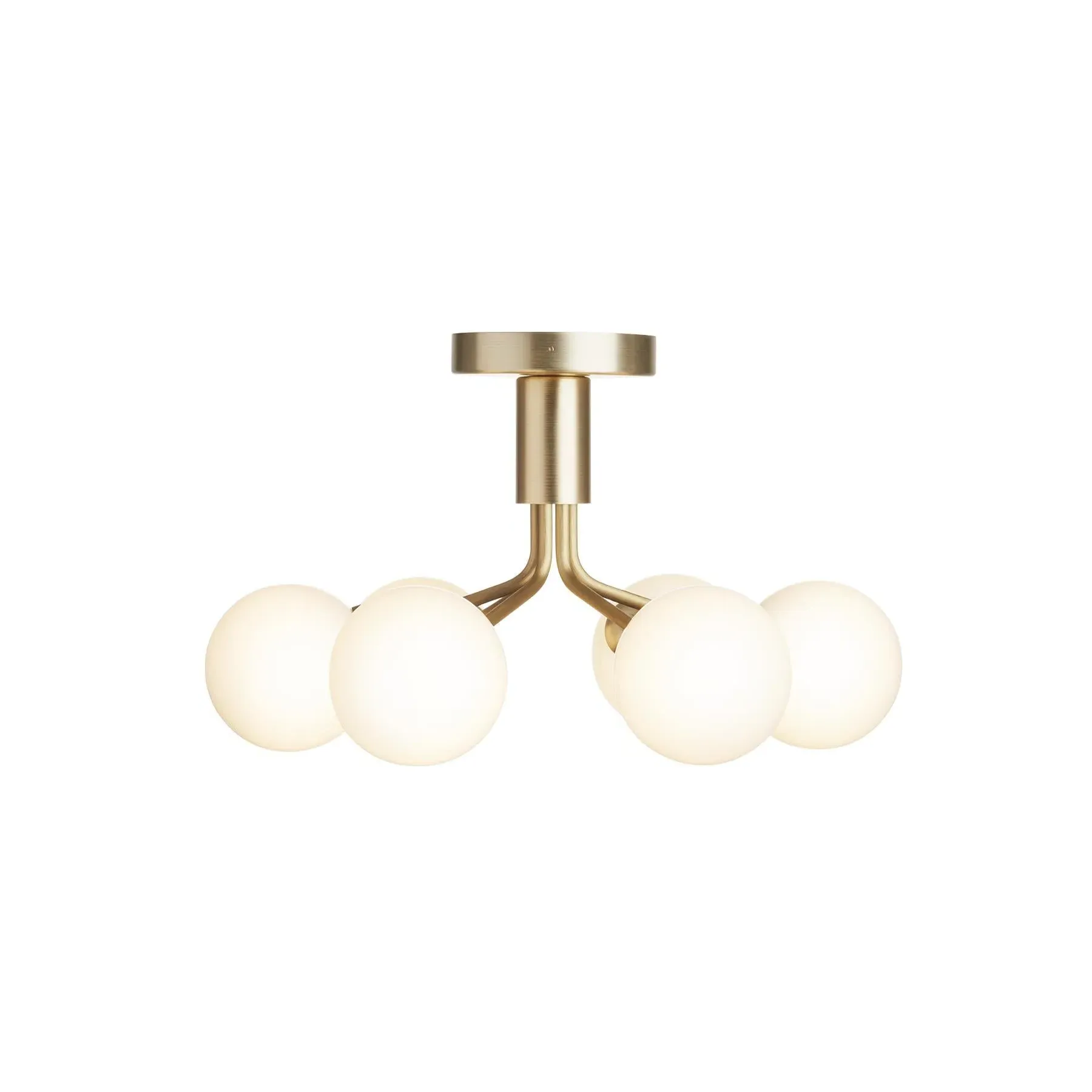 6-Globe Ceiling Light - Brass, Metal