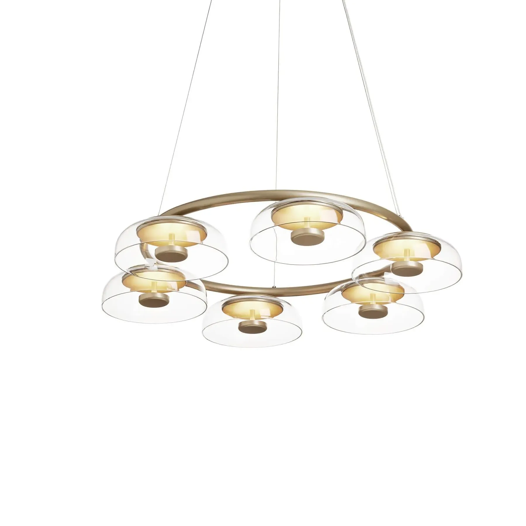 6-Light Chandelier with Adjustable Heights