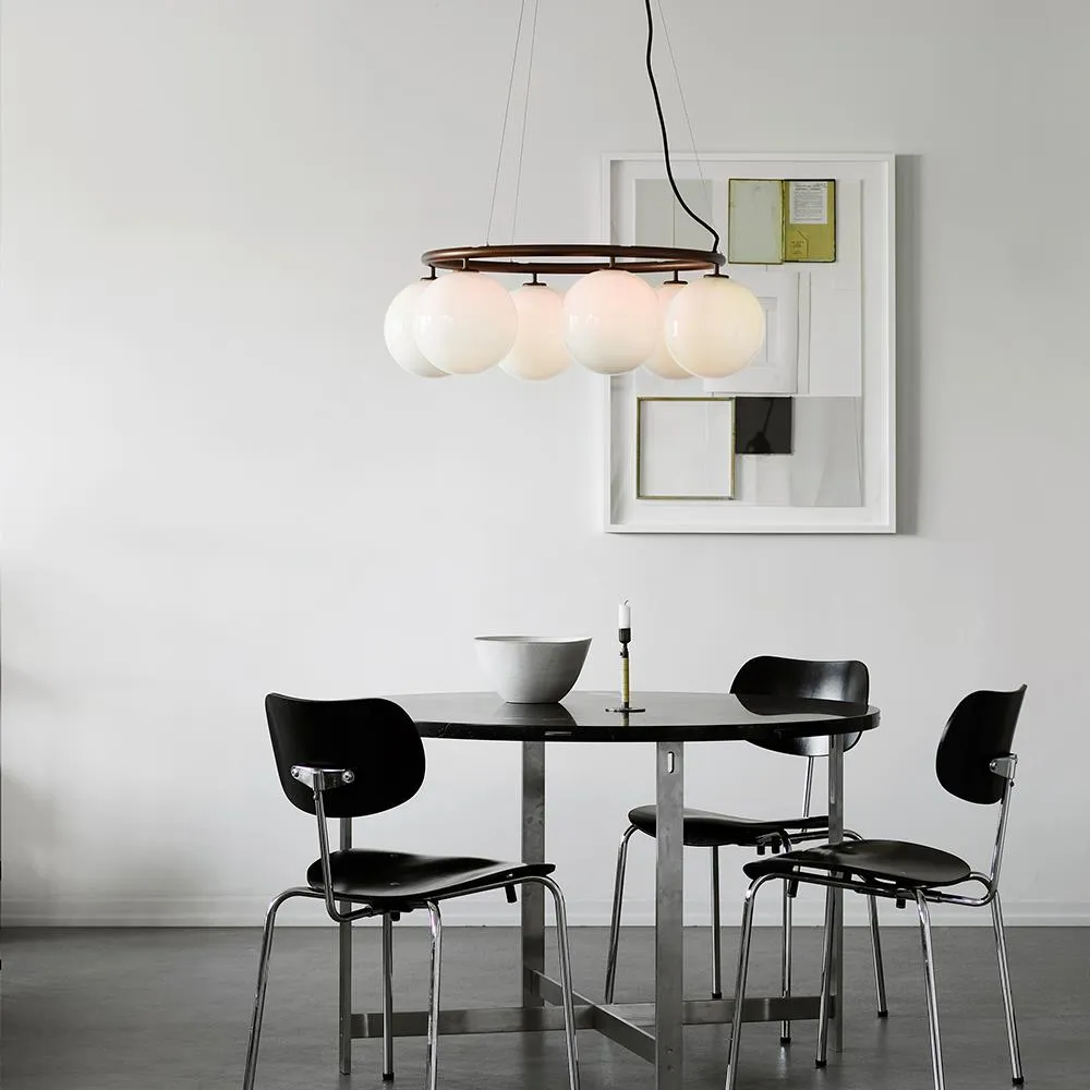 6-Light Circular Chandelier - Bronze, Metal