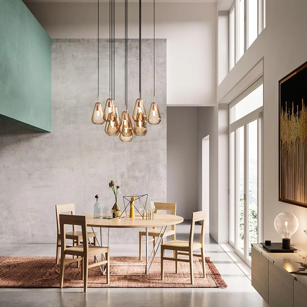 6-Light Cluster Pendant - Gold, Glass