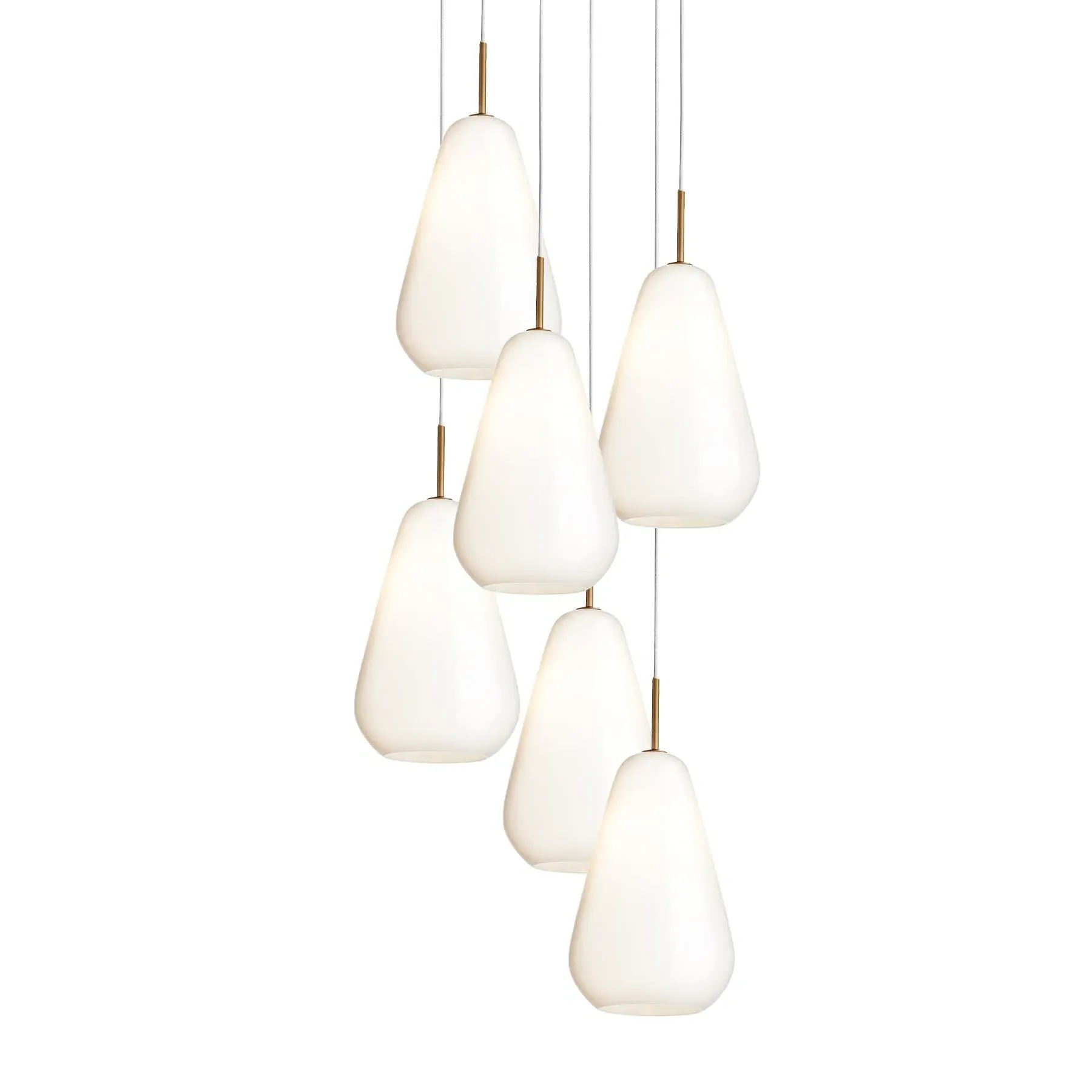 6-Light Cluster Pendant - Gold, Glass