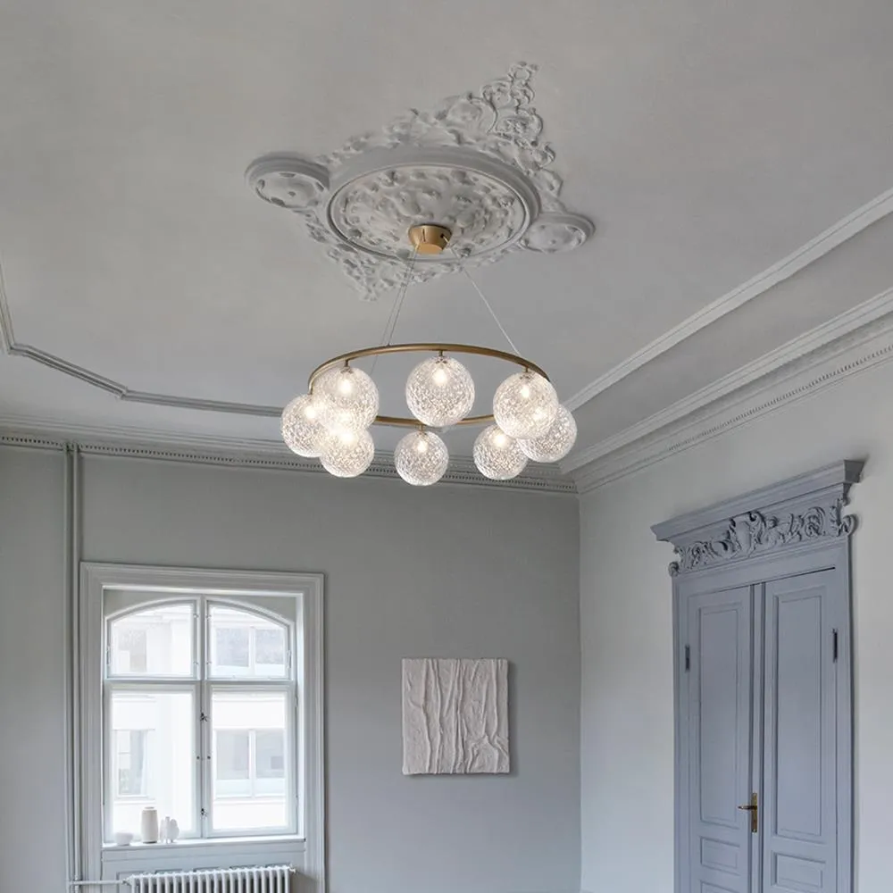 8-Light Circular Chandelier - Bronze, Metal