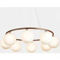 8-Light Circular Chandelier - Bronze, Metal