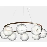 8-Light Circular Chandelier - Bronze, Metal