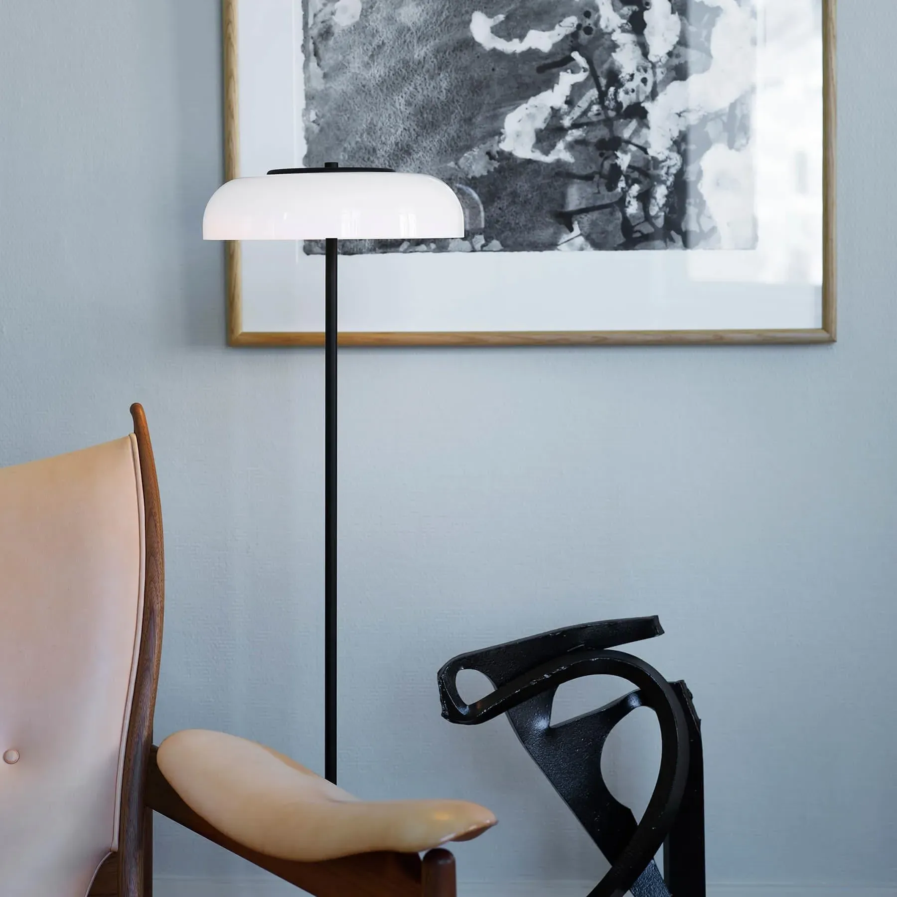 Blossi Floor Lamp - Black, Glass