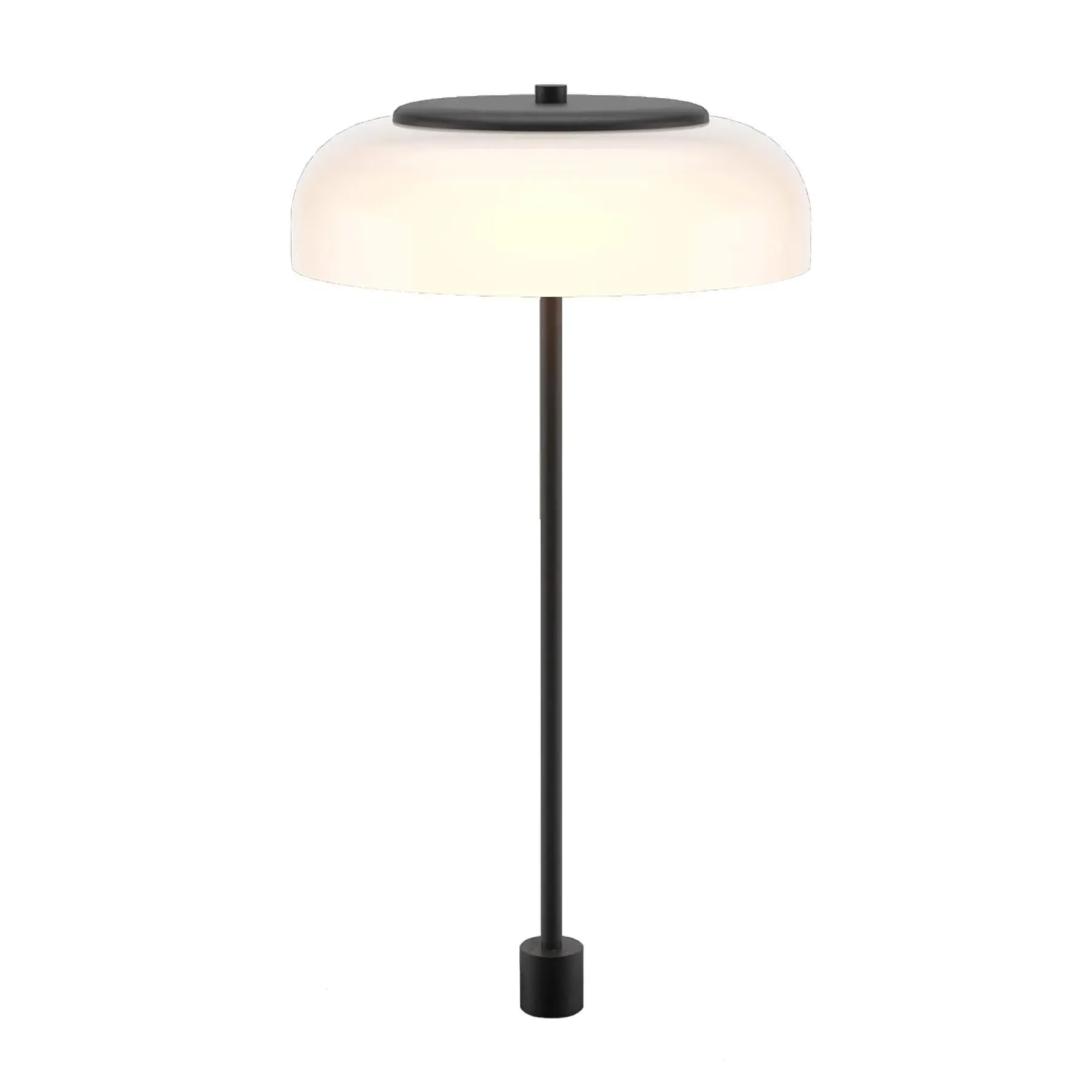 Large In-Set Table Lamp - Black, Glass