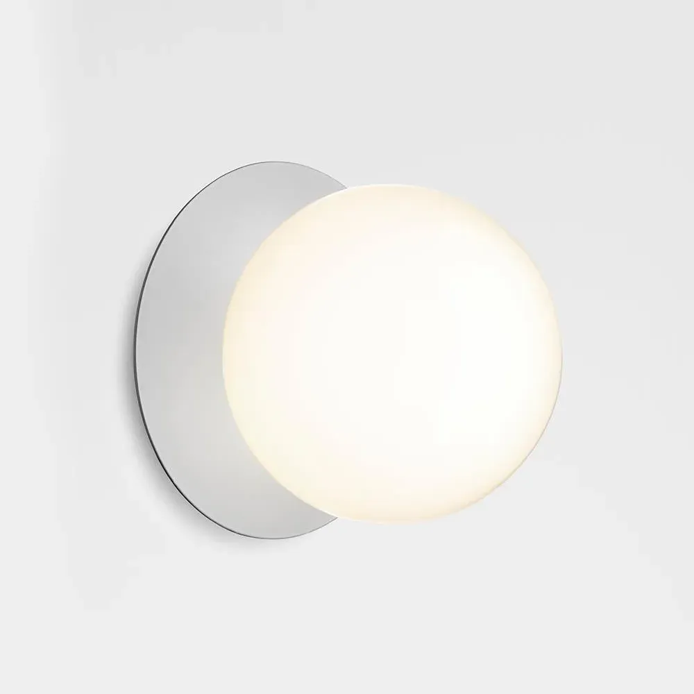 Large Wall Ceiling Light - Silver, Metal Glass