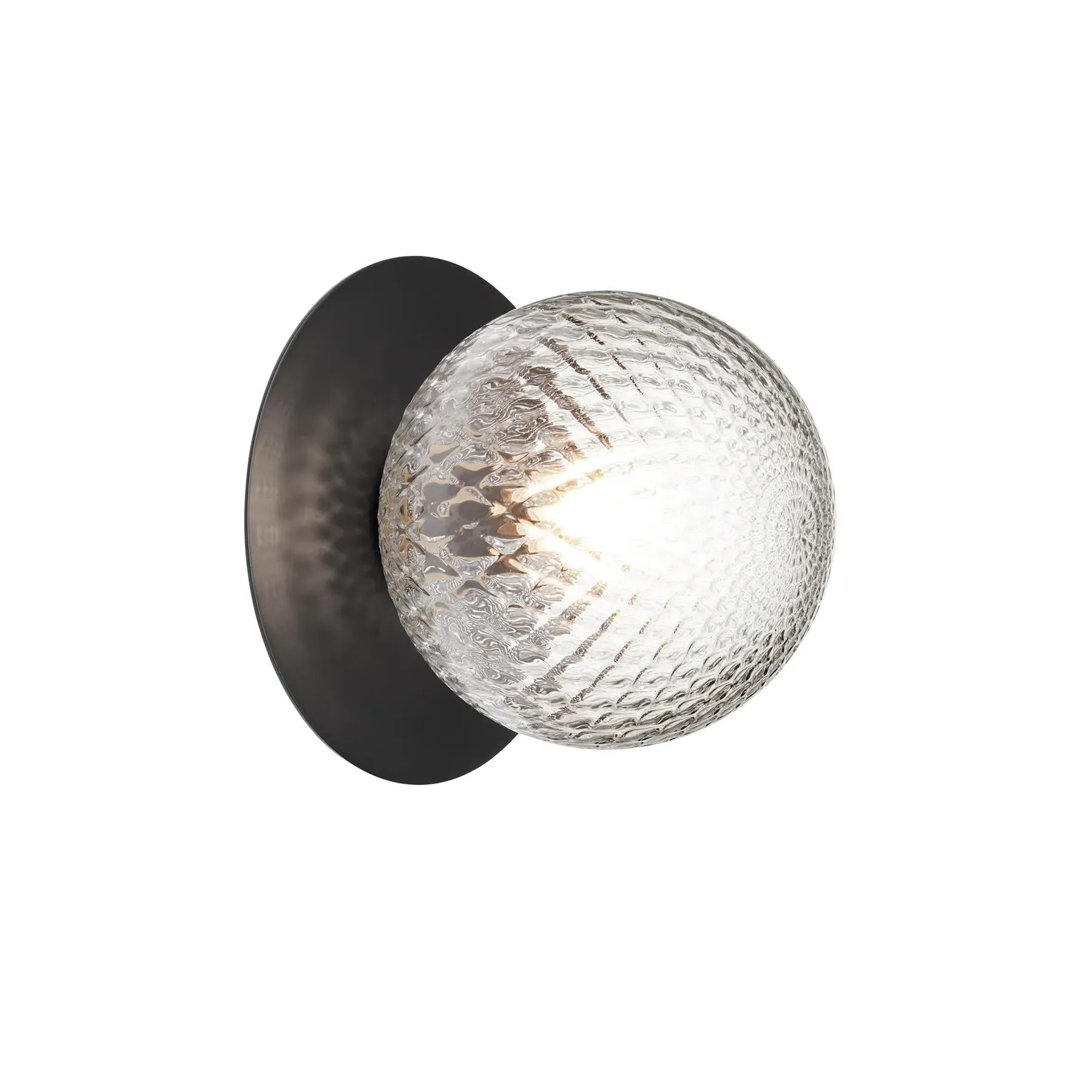 Liila 1 Outdoor Wall Light - Black, Clear Glass image