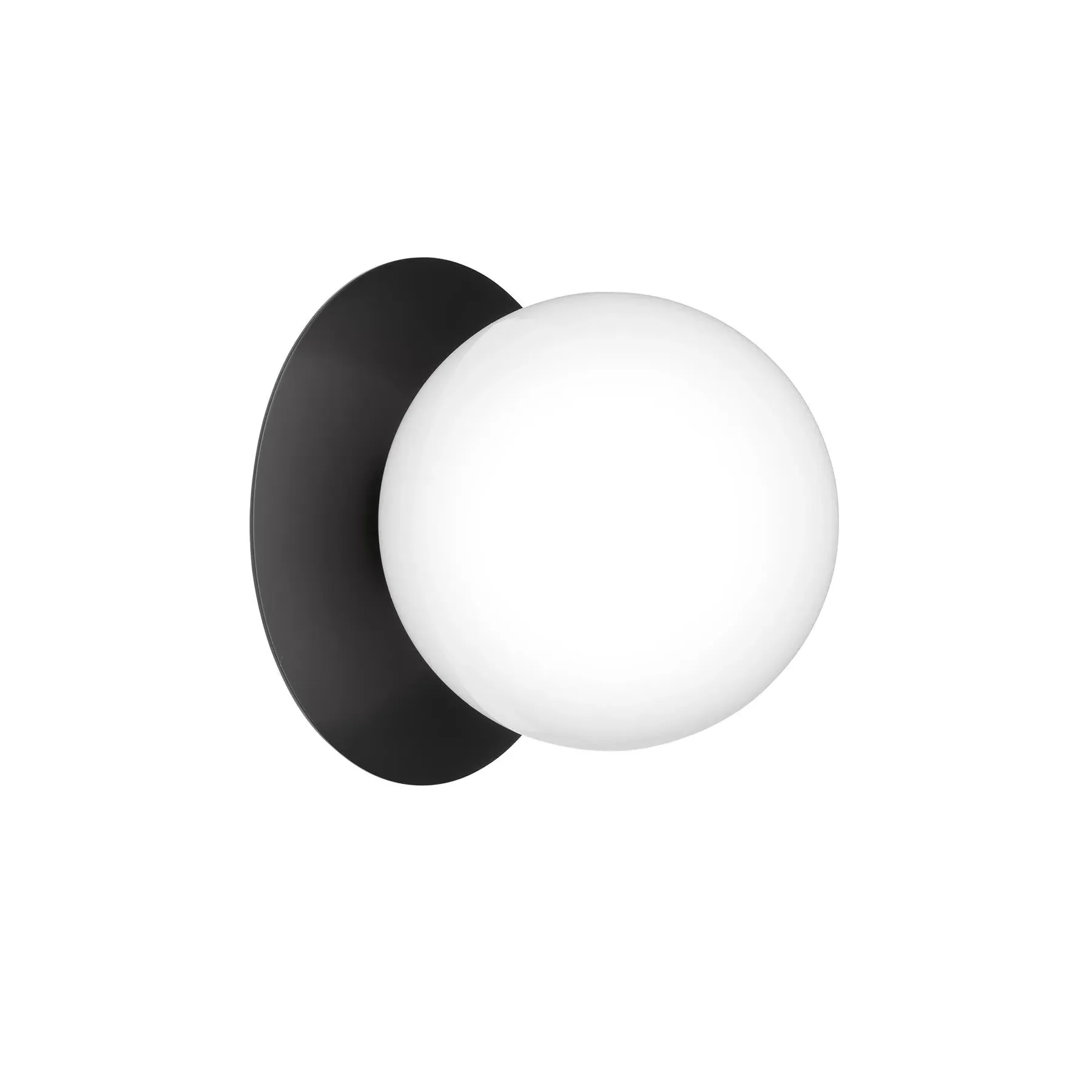 Liila 1 Outdoor Wall Light - Black, Opal Glass