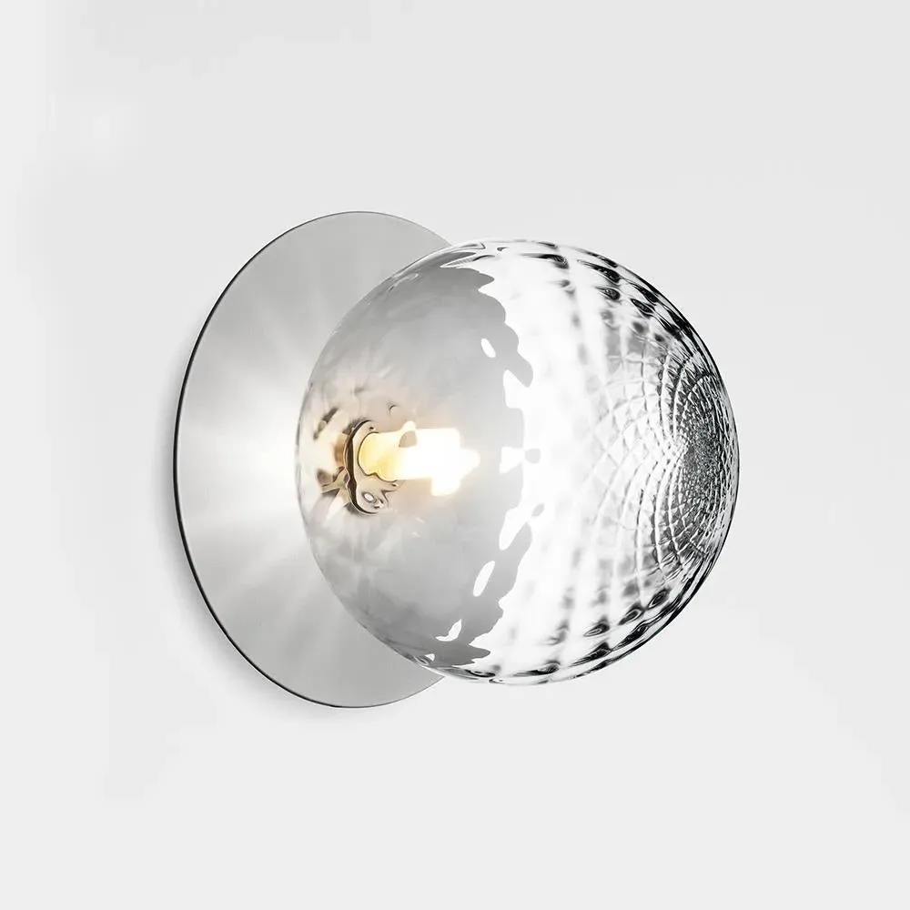 Liila Large Wall Ceiling Light - Nordic Gold, Clear Glass