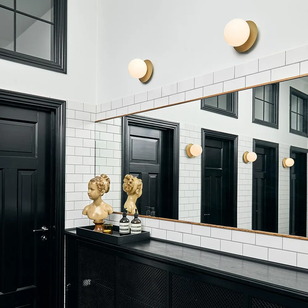 Liila Medium Wall Ceiling Light - Nordic Gold, Clear Glass