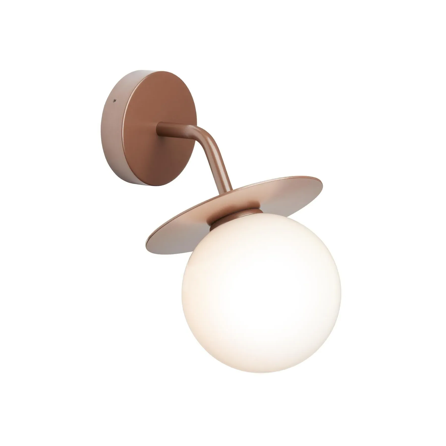 Outdoor Wall Light with Globe Shade - Bronze, Metal