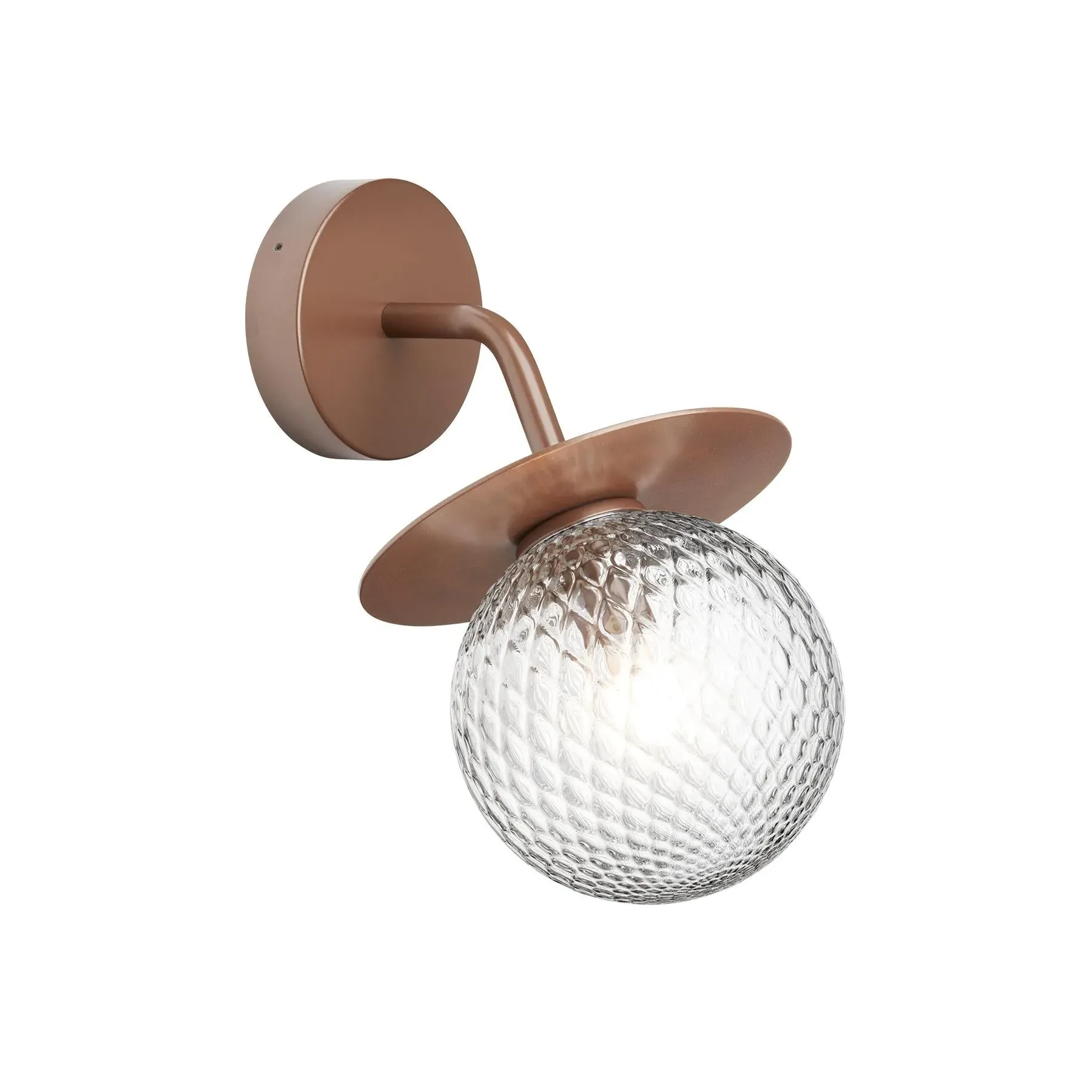 Outdoor Wall Light with Globe Shade - Bronze, Metal