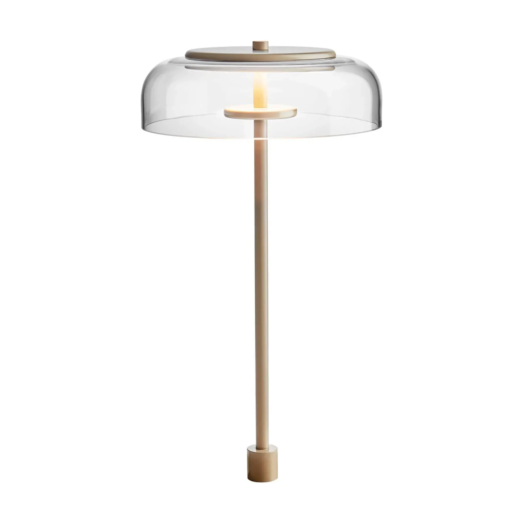 Small In-Set Table Lamp - Black, Glass