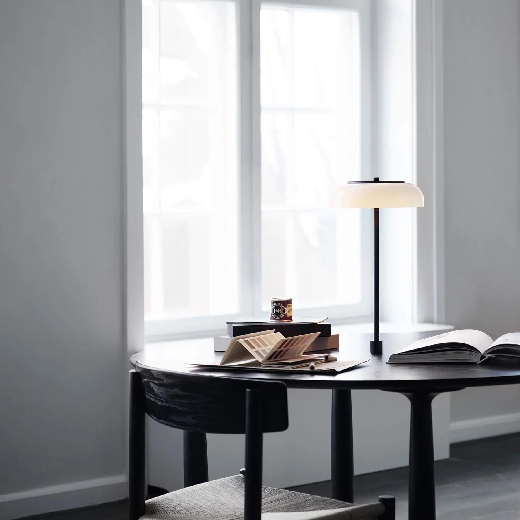 Small In-Set Table Lamp - Gold, Glass