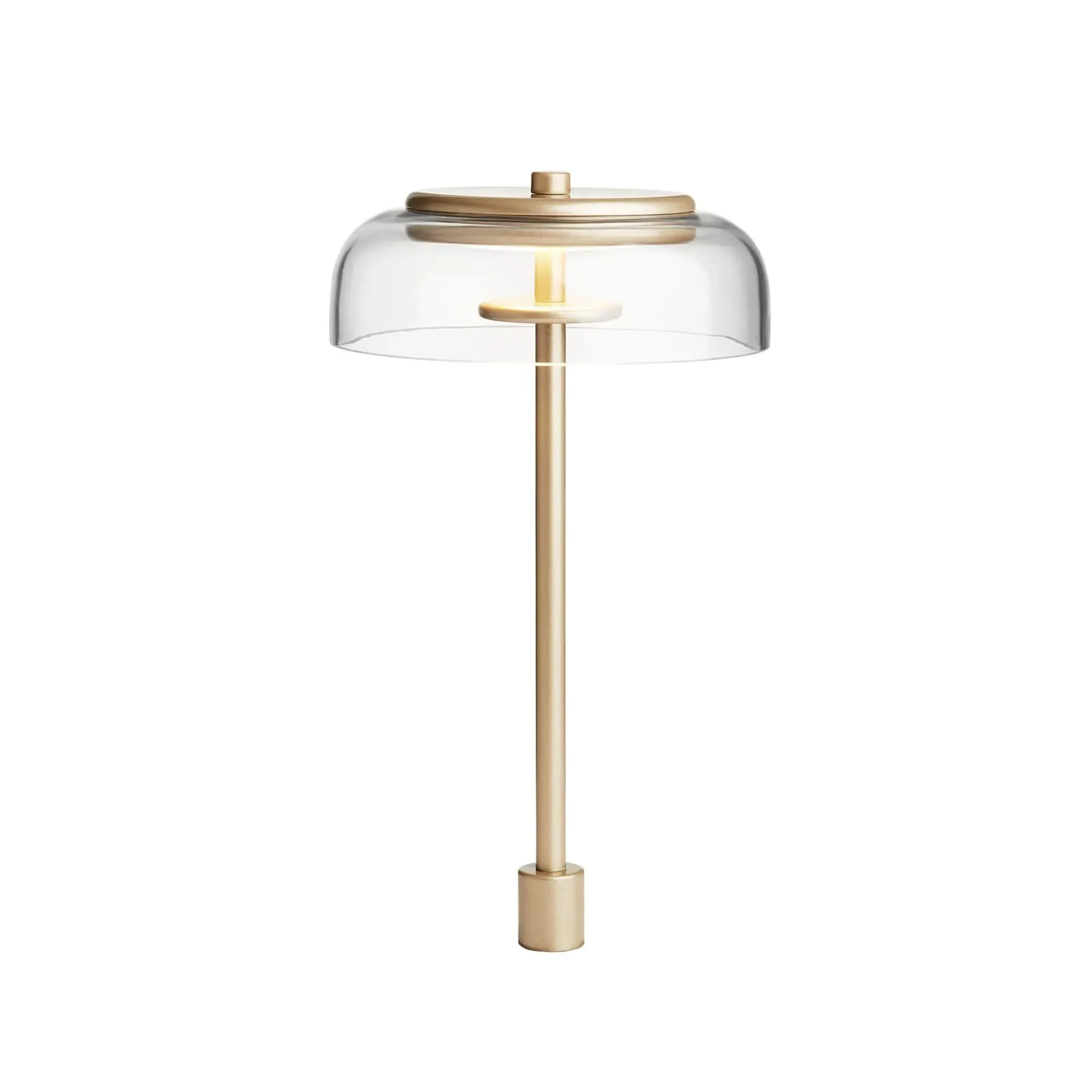 Small In-Set Table Lamp - Gold, Glass image