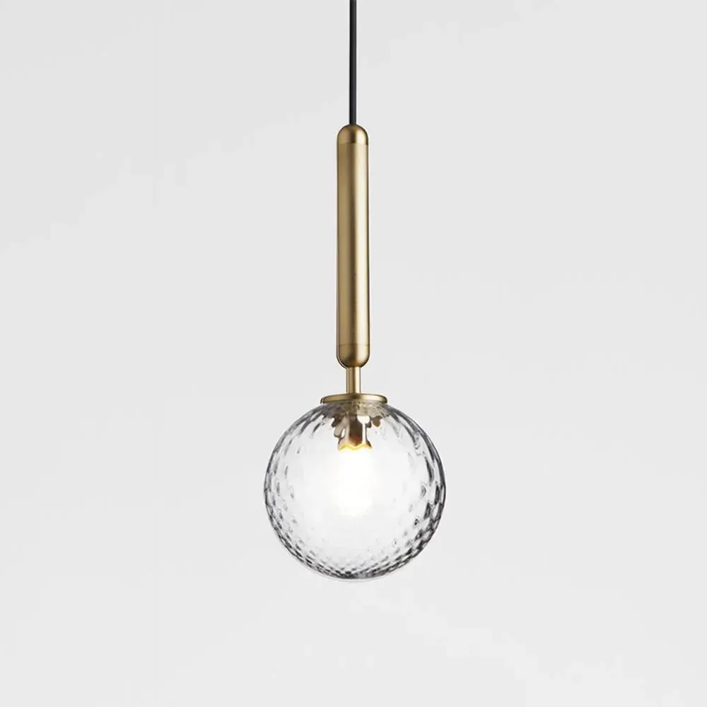 Small Pendant Light - Brass, Glass